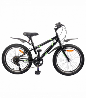 vidaXL Kids Bike 20'' 6-Speed for 6-11 Years Old Black