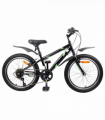vidaXL Kids Bike 20'' 6-Speed for 6-11 Years Old Black