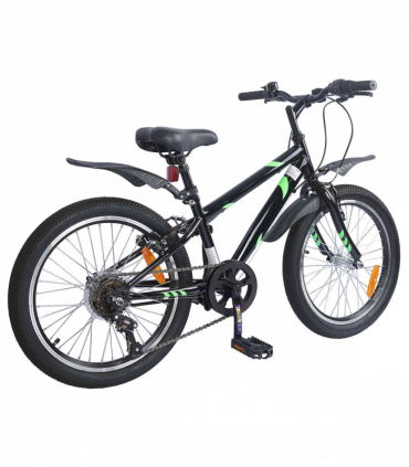 vidaXL Kids Bike 20'' 6-Speed for 6-11 Years Old Black