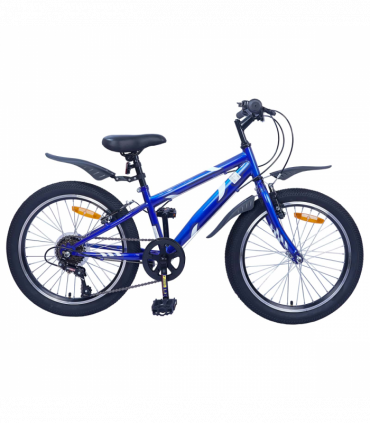 vidaXL Kids Bike 20'' 6-Speed for 6-11 Years Old Dark Blue