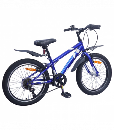 vidaXL Kids Bike 20'' 6-Speed for 6-11 Years Old Dark Blue