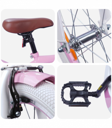 vidaXL Kids Bike 20'' for 6-11 Years Old Light Pink