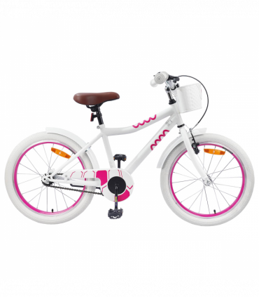 vidaXL Kids Bike 20'' for 6-11 Years Old White
