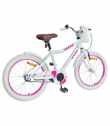 vidaXL Kids Bike 20'' for 6-11 Years Old White