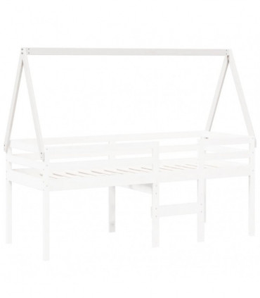 vidaXL Kids' Bed Roof White 209x85.5x88 cm Solid Wood Pine