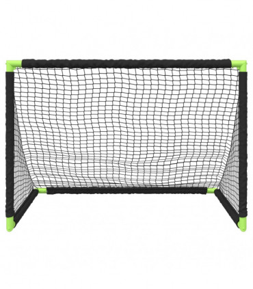 vidaXL Kids' Football Goal Foldable Black 90x64x64 cm