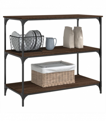 vidaXL Kitchen Trolley Brown Oak 102x50x95 cm Engineered Wood