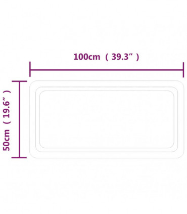 vidaXL LED Bathroom Mirror 100x50 cm