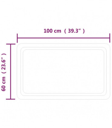 vidaXL LED Bathroom Mirror 100x60 cm