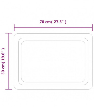 vidaXL LED Bathroom Mirror 70x50 cm