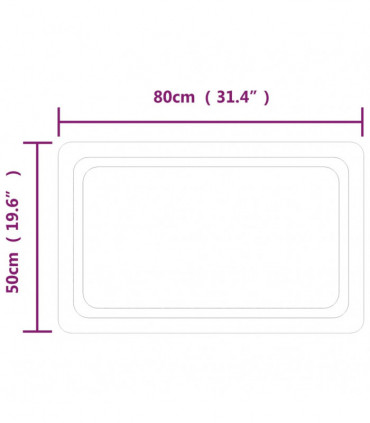 vidaXL LED Bathroom Mirror 80x50 cm