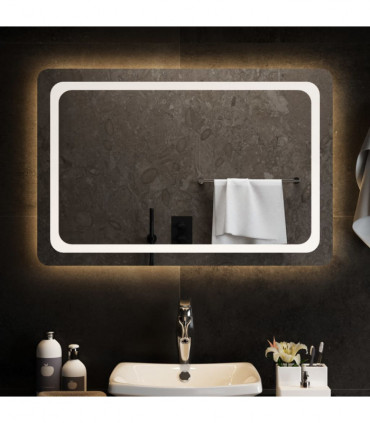 vidaXL LED Bathroom Mirror 90x60 cm