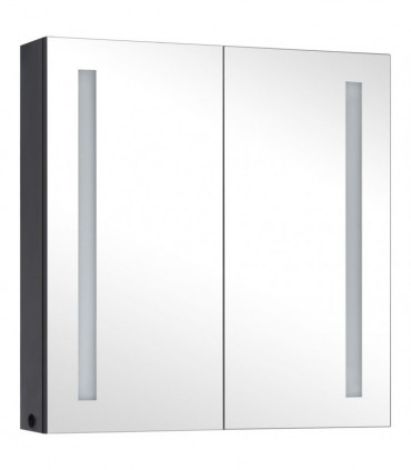 vidaXL LED Bathroom Mirror Cabinet 62x14x60 cm