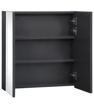 vidaXL LED Bathroom Mirror Cabinet 62x14x60 cm