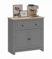HOMCOM Sideboard Storage Cabinet with Adjustable Shelf, Drawer, Grey