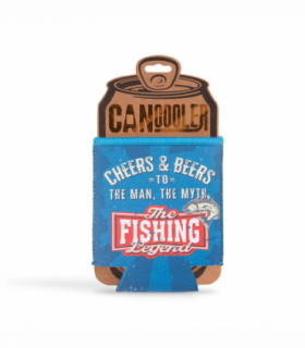 Pre-personalised Can Cooler Gift - Fishing