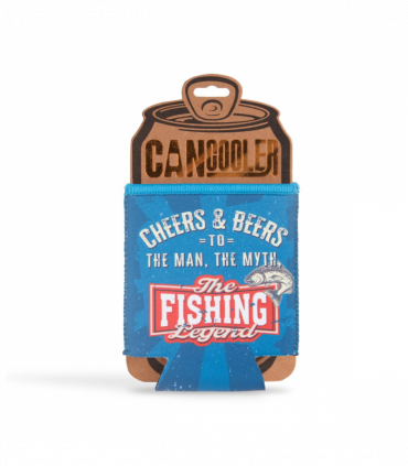 Pre-personalised Can Cooler Gift - Fishing