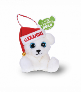 Pre-personalised My Christmas Bear Tree Decoration - Alexander