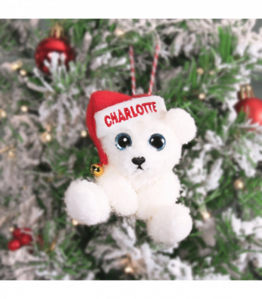 Pre-personalised My Christmas Bear Tree Decoration - Charlotte