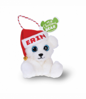 Pre-personalised My Christmas Bear Tree Decoration - Erin