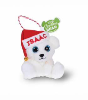 Pre-personalised My Christmas Bear Tree Decoration - Isaac
