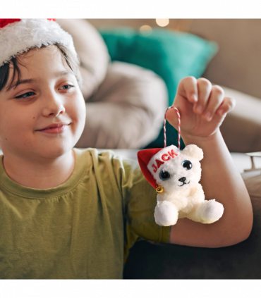 Pre-personalised My Christmas Bear Tree Decoration - Isaac
