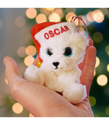 Pre-personalised My Christmas Bear Tree Decoration - Isaac