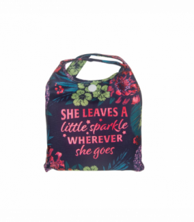 Pre-personalised Pack-Away Shopper Bag - She leaves a little Sparkle