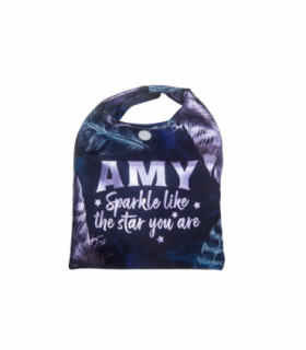 Pre-personalised Pack-Away Sparkle Shopper Bag - Amy