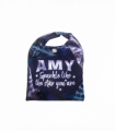 Pre-personalised Pack-Away Sparkle Shopper Bag - Amy