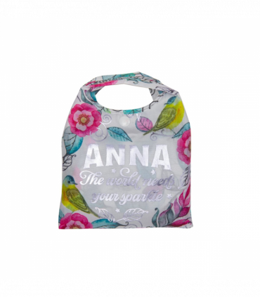Pre-personalised Pack-Away Sparkle Shopper Bag - Anna