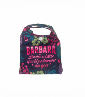 Pre-personalised Pack-Away Sparkle Shopper Bag - Barbara