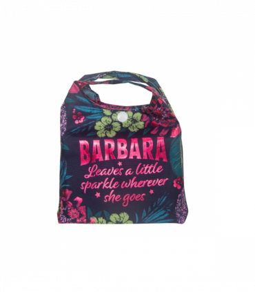 Pre-personalised Pack-Away Sparkle Shopper Bag - Barbara