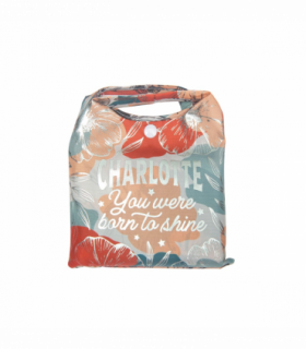 Pre-personalised Pack-Away Sparkle Shopper Bag - Charlotte