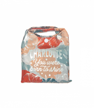 Pre-personalised Pack-Away Sparkle Shopper Bag - Charlotte