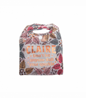 Pre-personalised Pack-Away Sparkle Shopper Bag - Claire