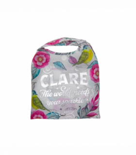 Pre-personalised Pack-Away Sparkle Shopper Bag - Clare
