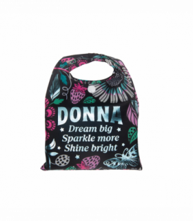 Pre-personalised Pack-Away Sparkle Shopper Bag - Donna