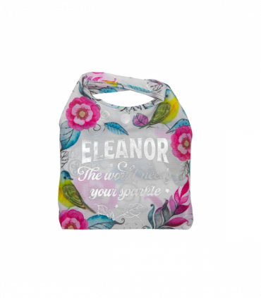 Pre-personalised Pack-Away Sparkle Shopper Bag - Eleanor