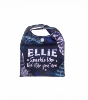 Pre-personalised Pack-Away Sparkle Shopper Bag - Ellie