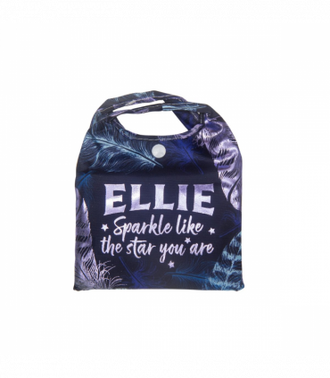 Pre-personalised Pack-Away Sparkle Shopper Bag - Ellie