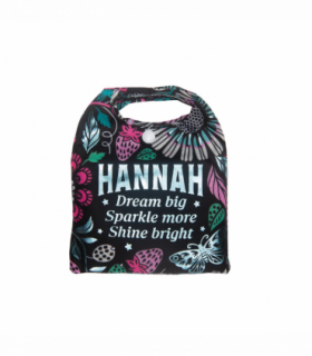 Pre-personalised Pack-Away Sparkle Shopper Bag - Hannah