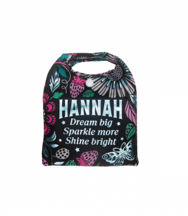 Pre-personalised Pack-Away Sparkle Shopper Bag - Hannah