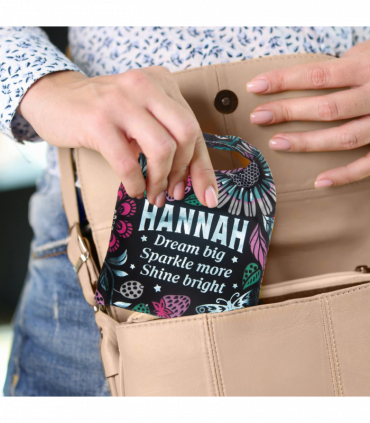 Pre-personalised Pack-Away Sparkle Shopper Bag - Hannah