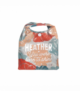 Pre-personalised Pack-Away Sparkle Shopper Bag - Heather