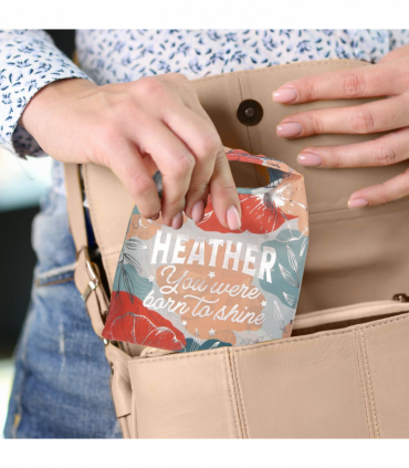 Pre-personalised Pack-Away Sparkle Shopper Bag - Heather