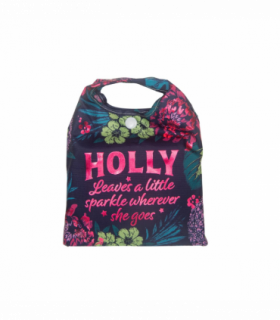 Pre-personalised Pack-Away Sparkle Shopper Bag - Holly