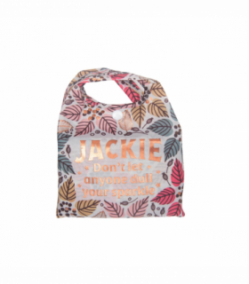 Pre-personalised Pack-Away Sparkle Shopper Bag - Jackie