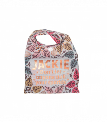 Pre-personalised Pack-Away Sparkle Shopper Bag - Jackie