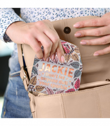 Pre-personalised Pack-Away Sparkle Shopper Bag - Jackie